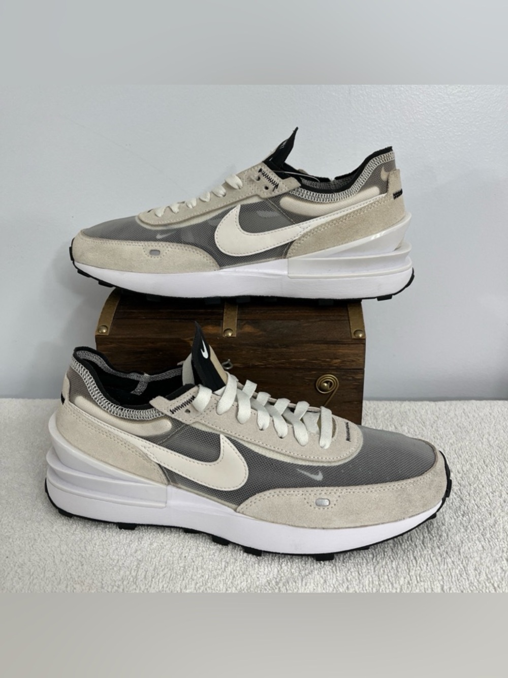 Nike Waffle One Summit White/White-Black DA7995-100 Men’s Size 9 Workout Shoes